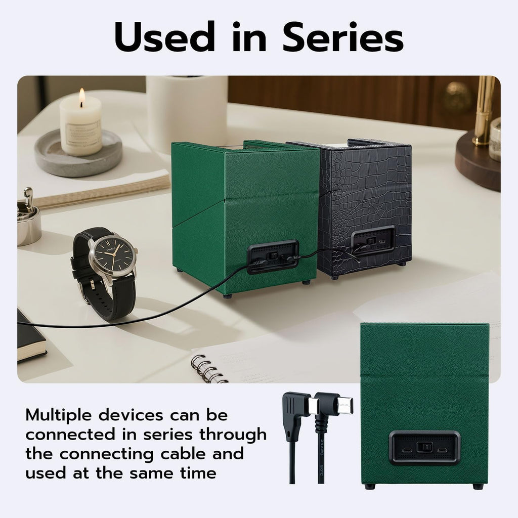 Watch Winder for Automatic Watches, Double Automatic Watch Winder Box, Automatic Watch Display Storage Rotation