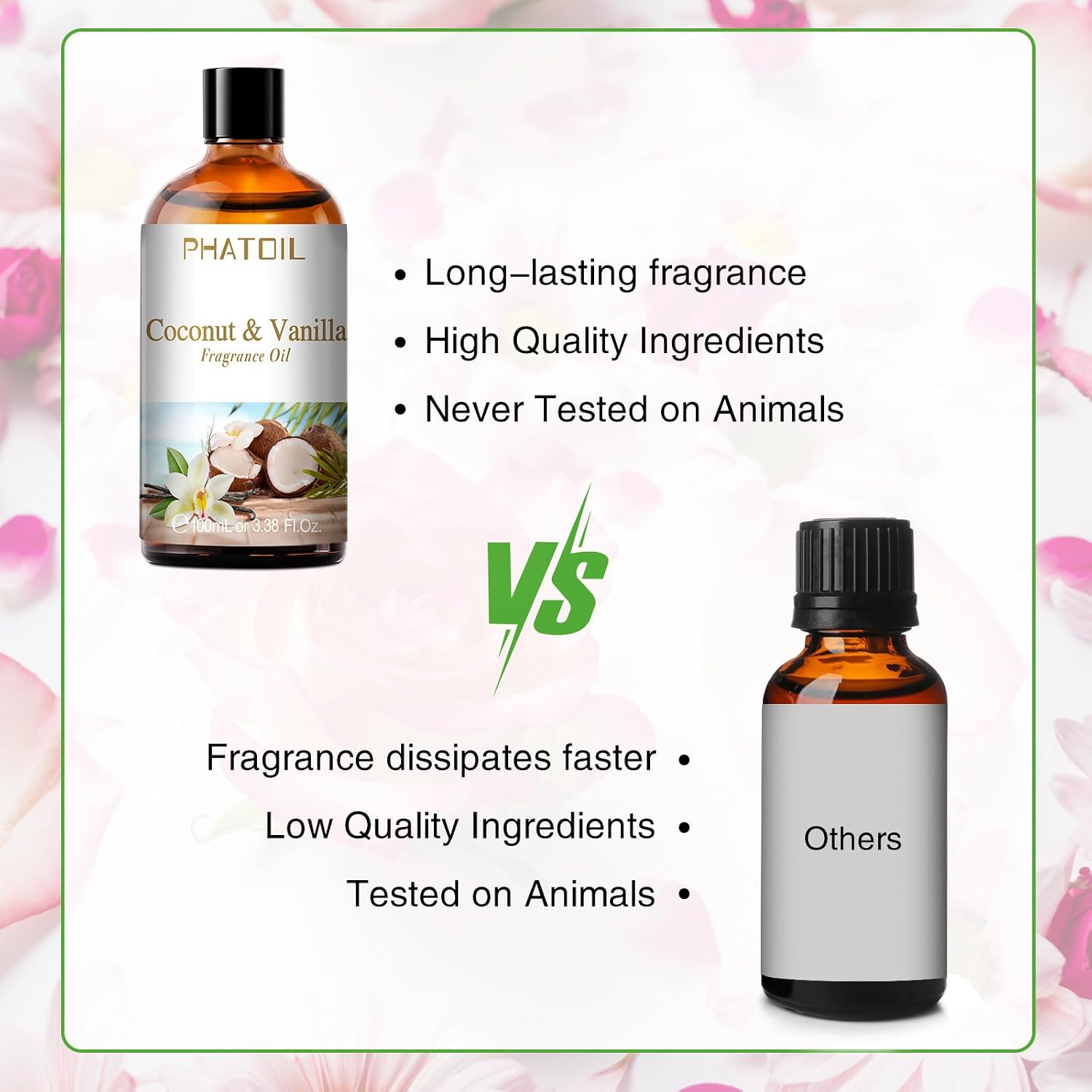 Coconut & Vanilla Fragrance Oil for Diffuser Aromatherapy 3.38FL.OZ | Long Lasting Scented Oils For Humidifier, Air