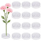 12 Pcs 2.8 in Plastic Flower Frogs for Arrangements, Clear