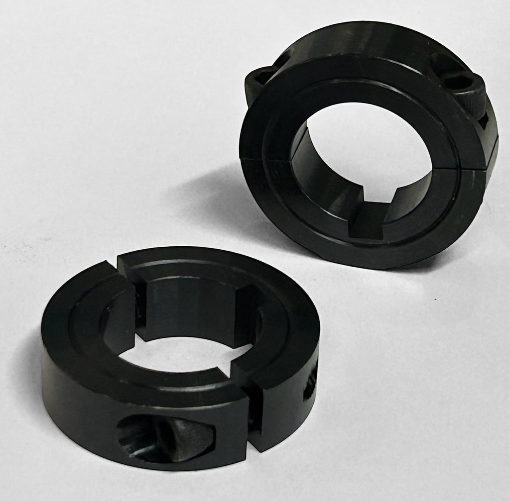 Split Axle Collar 1 Inch Bore, Steel, Keyed (2 Pack)