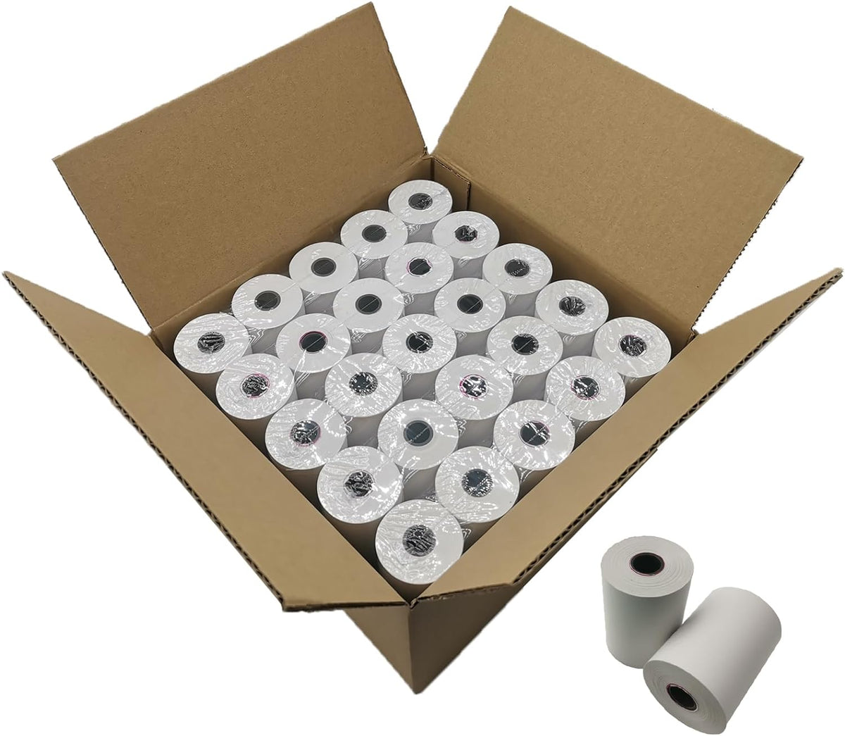 (50 Rolls) 2 1/4 x 50 Thermal Paper Rolls, BPA Free Thermal Receipt Paper Rolls, 2.25 inch Width and 50 ft Longth Per