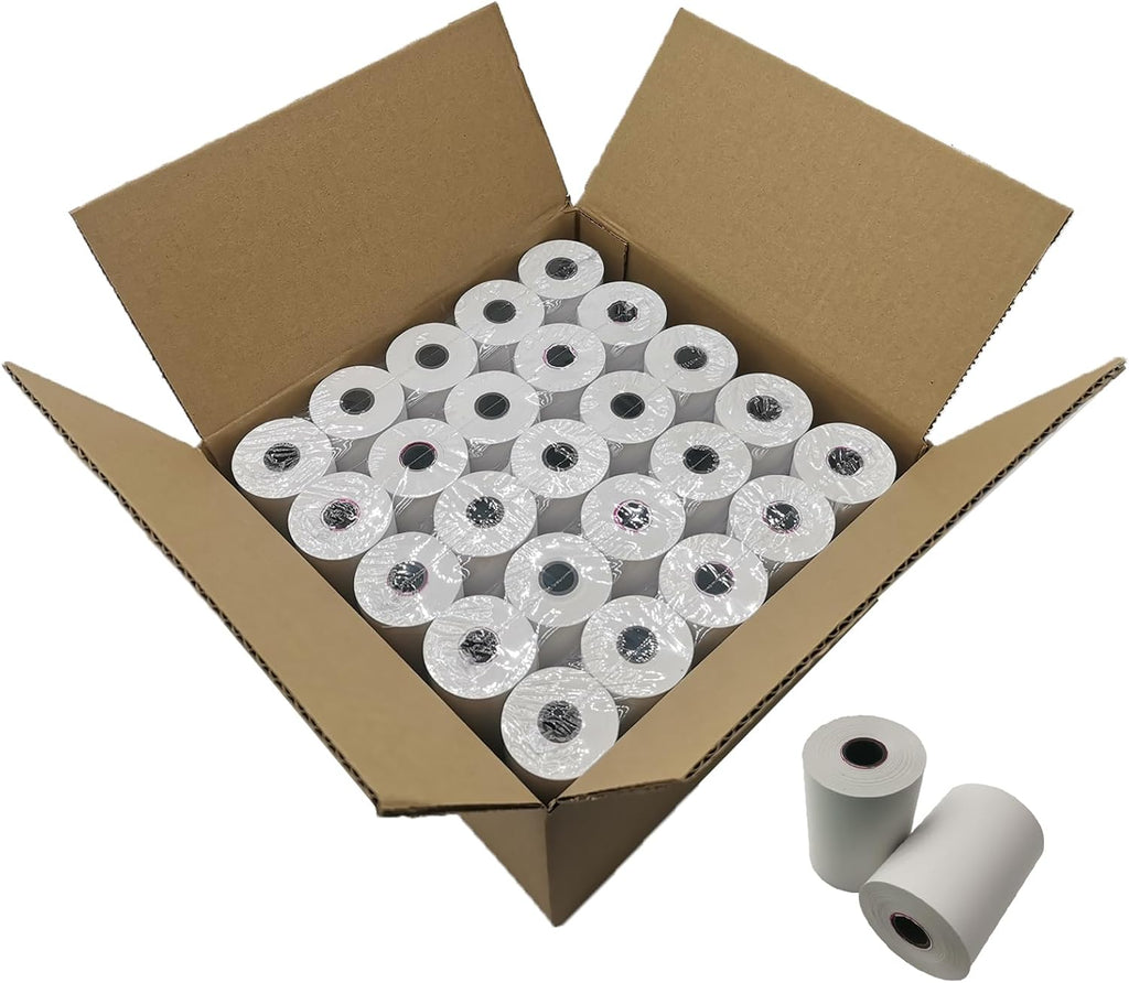 (50 Rolls) 2 1/4 x 85 Thermal Paper Rolls, BPA Free Thermal Receipt Paper Rolls, 2.25 inch Wide and 85 ft Long Per