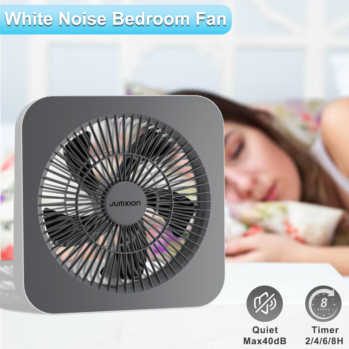 10 inch Fan, Small Box Fan with DC Adaptor, 3 Speeds Small Window Fan