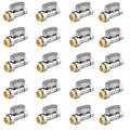 20pcs Straight Stop Valve, 1/2" PTC Input, 3/8" OD Compression Output