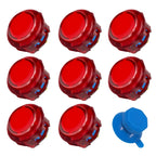 Gravity KT Arcade buttons Mechanical 30mm Snap-in Mechanical Pushbutton (Boxed (Clear Red 30mm)