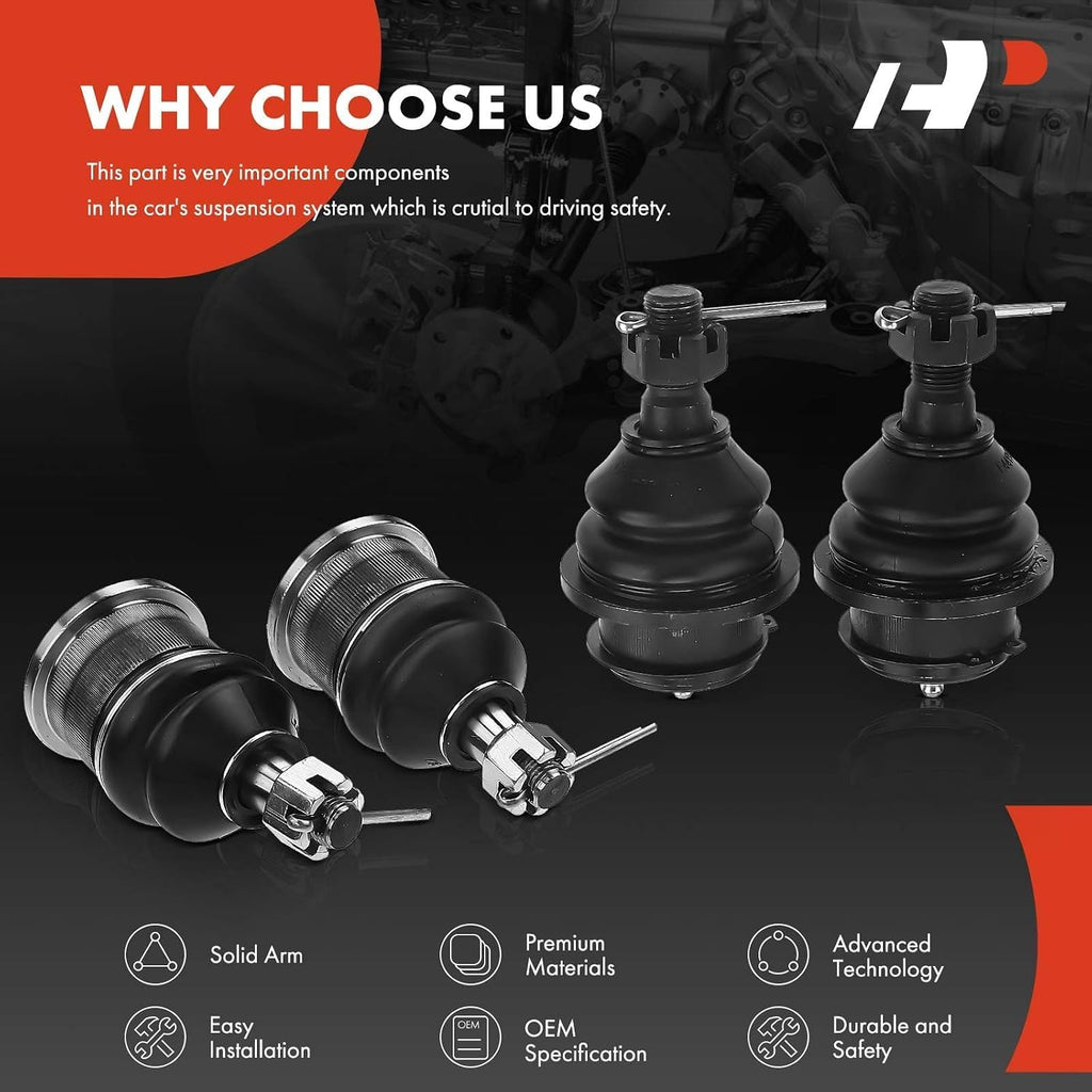 A-Premium Front Upper & Lower Ball Joint Kit, Compatible with Ford, Lincoln
