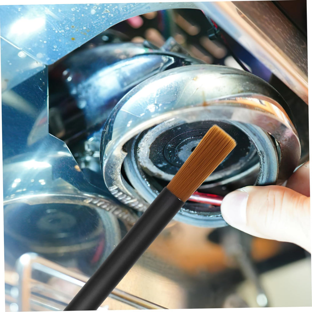 HEALLILY Coffee Cleaning Brush Double-end Wiping Brush for Coffee Machine Maintenance Compact Portable for Easy Use