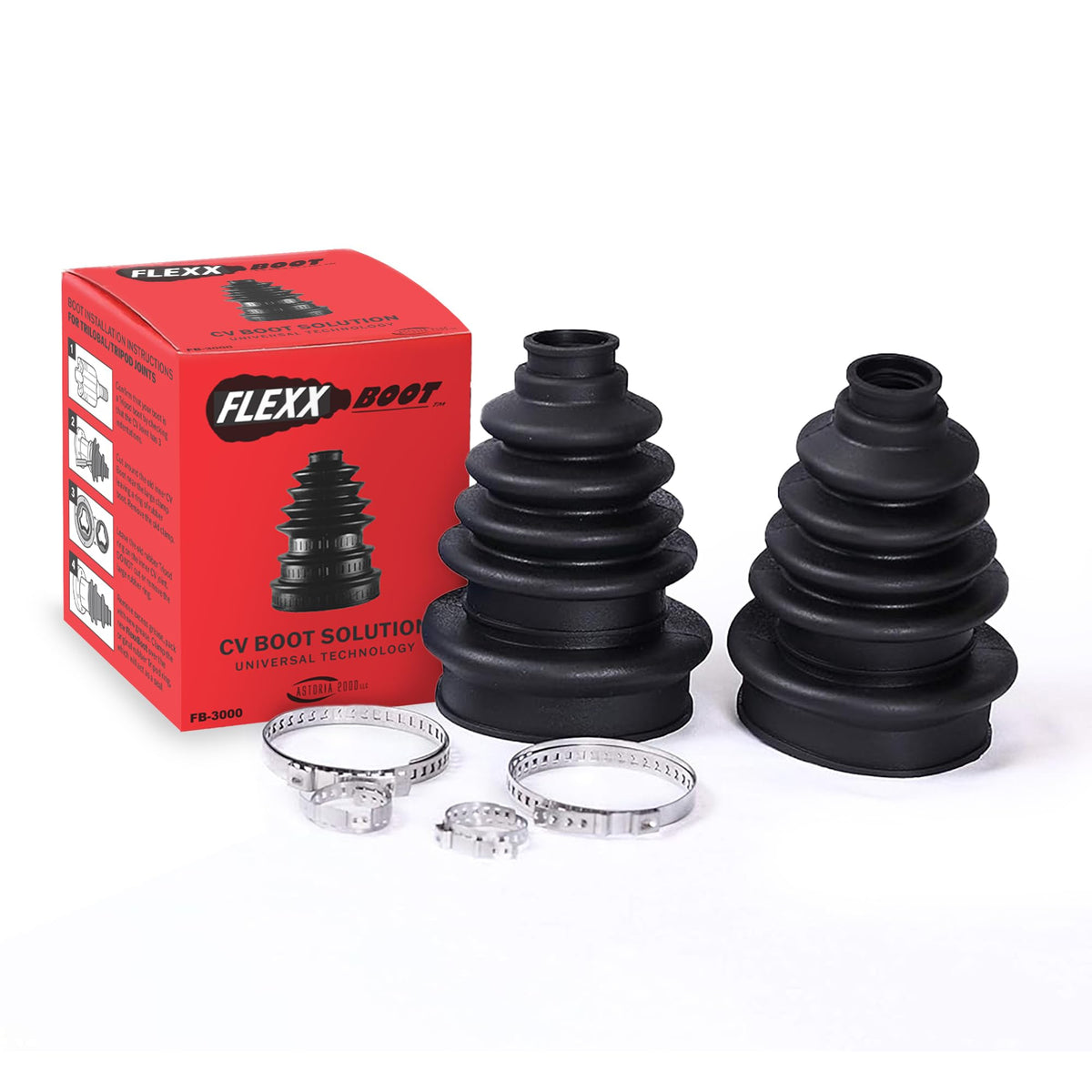 Flexx Boot FB3000 Small Shaft Universal CV Boot (2 Pack No Grease)