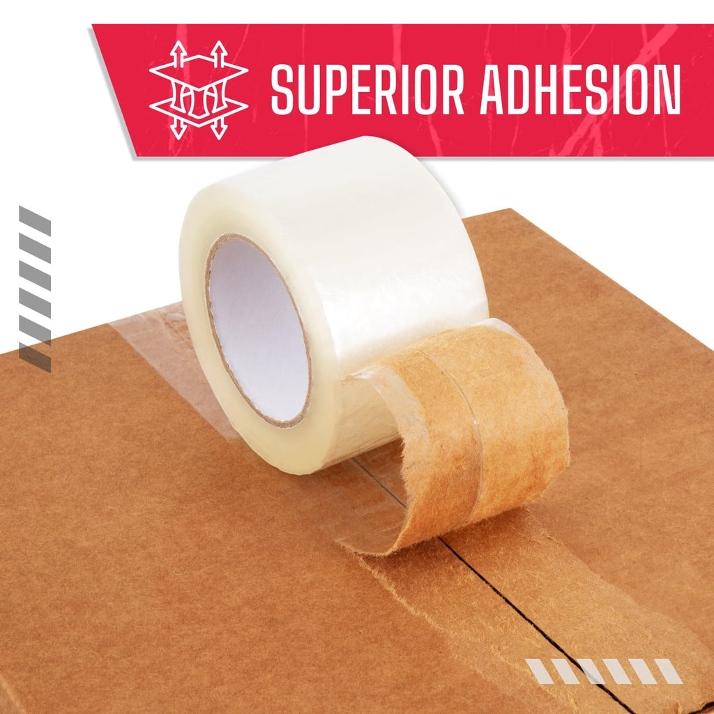 3" x 110 Yards Clear Packing Tape, 2.5 Mil Thick, Pack of 6 Rolls