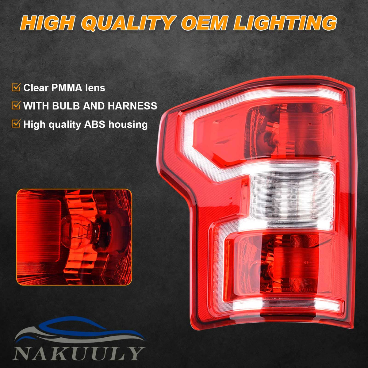Tail Light Compatible With 2018 2019 2020 Ford F150 Left Driver Side
