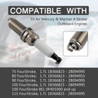 4Pc Iridium Spark Plugs LFR4A-E 6499 Fit Mercury 4-Stroke Outboard 75-115HP