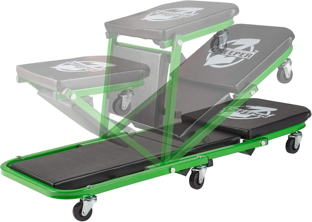 C-2036DG Black/Green 300 Lbs Mechanic Creeper