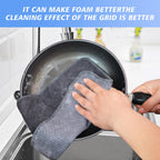 Kitchen Dish Washcloths Microfiber Gray with Poly Scour Scrub Side