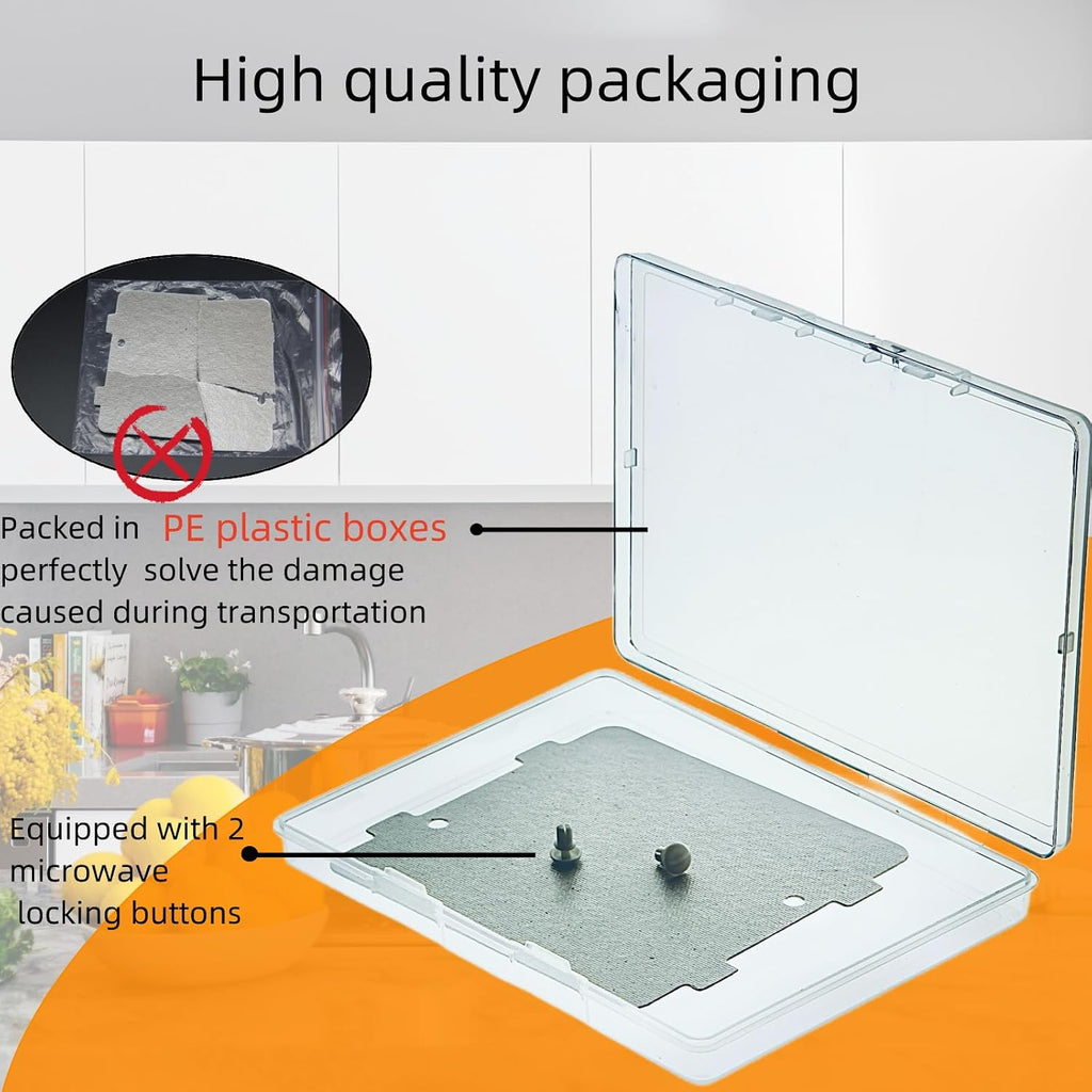 WB39X10034 Microwave waveguide Cover is Suitable for GE Microwave waveguide Cover Replacement, 3-7/8x4-1/4 inches