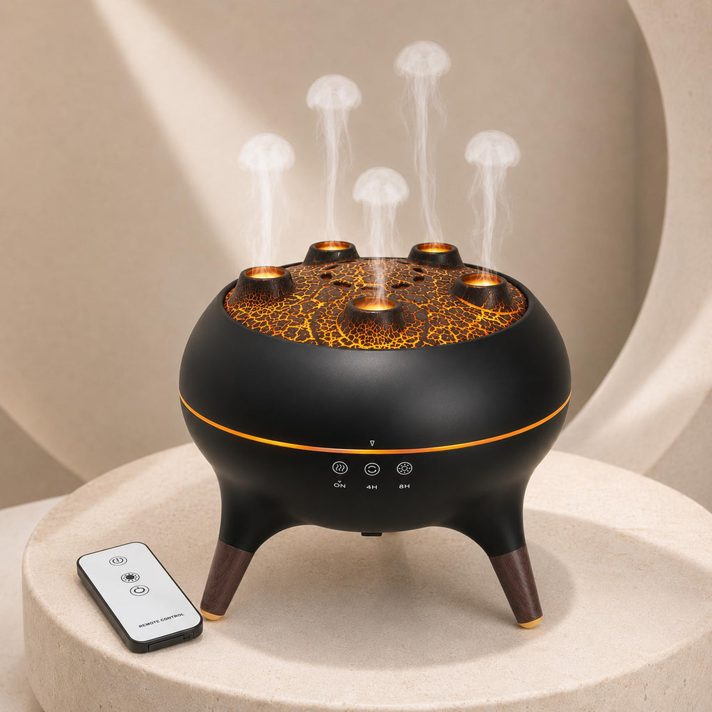 Essential Oil Diffuser 250ML Dancing Jellyfish Aromatherapy Diffuser Humidifier with 7 Colors LED Lights,Remote