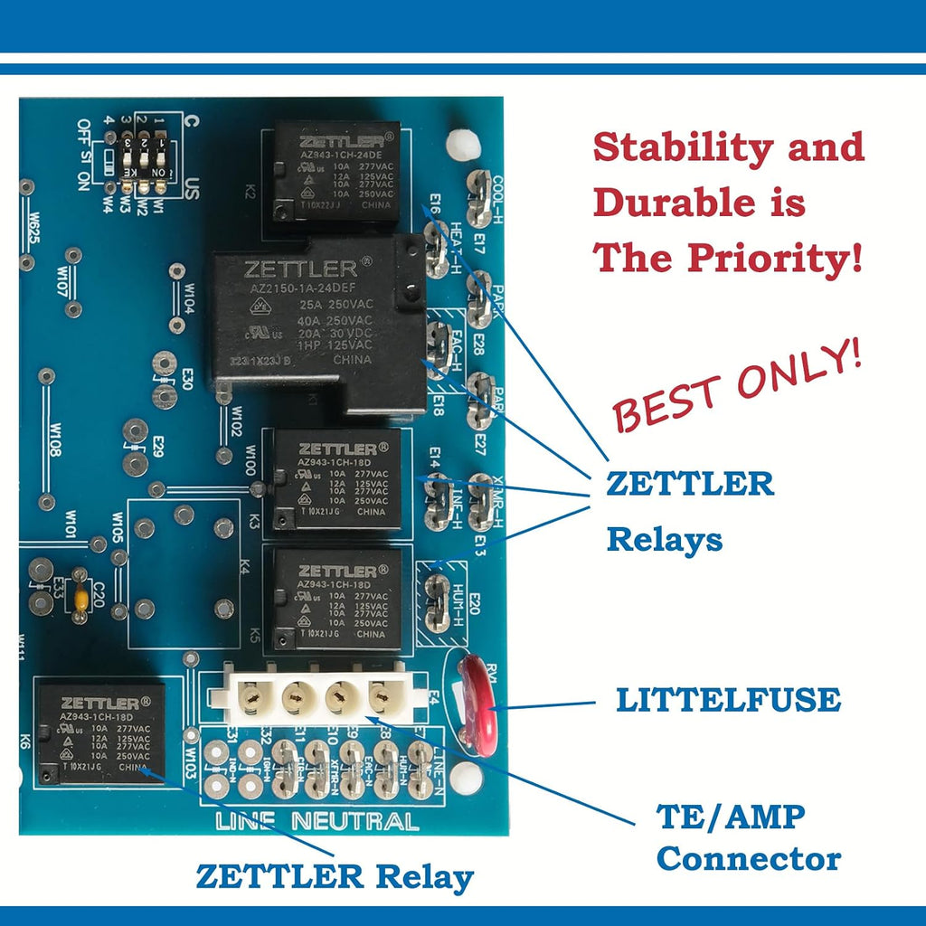 50A55-474 Furnace Control Board Replaces White Rodgers 50A55-3797 , Replacement for Trane Single Stage CNT02891 CNT03797 CNT02789 Integrated Furnace Control, 50A55-474