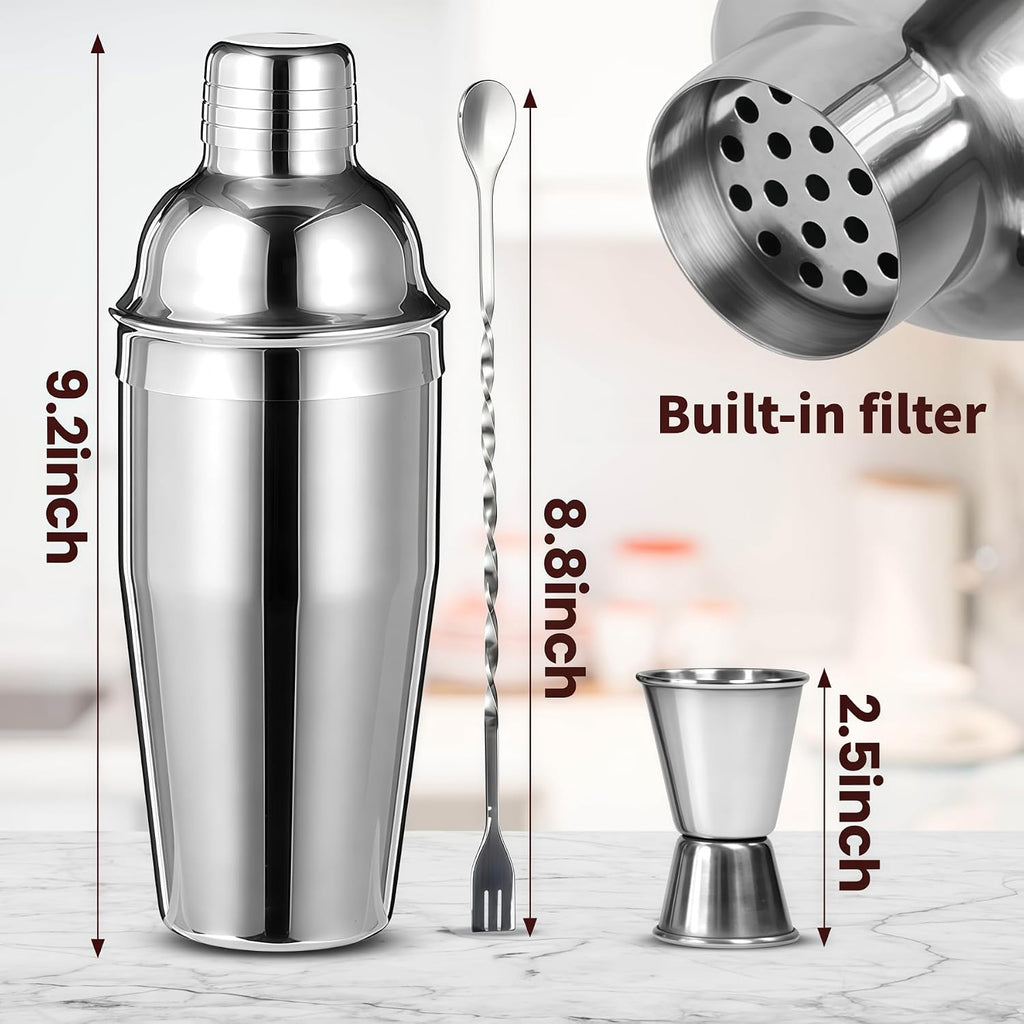 Cocktail Shaker Set, 7-Piece Bartender Kit, Mixology Kit, Bar Set