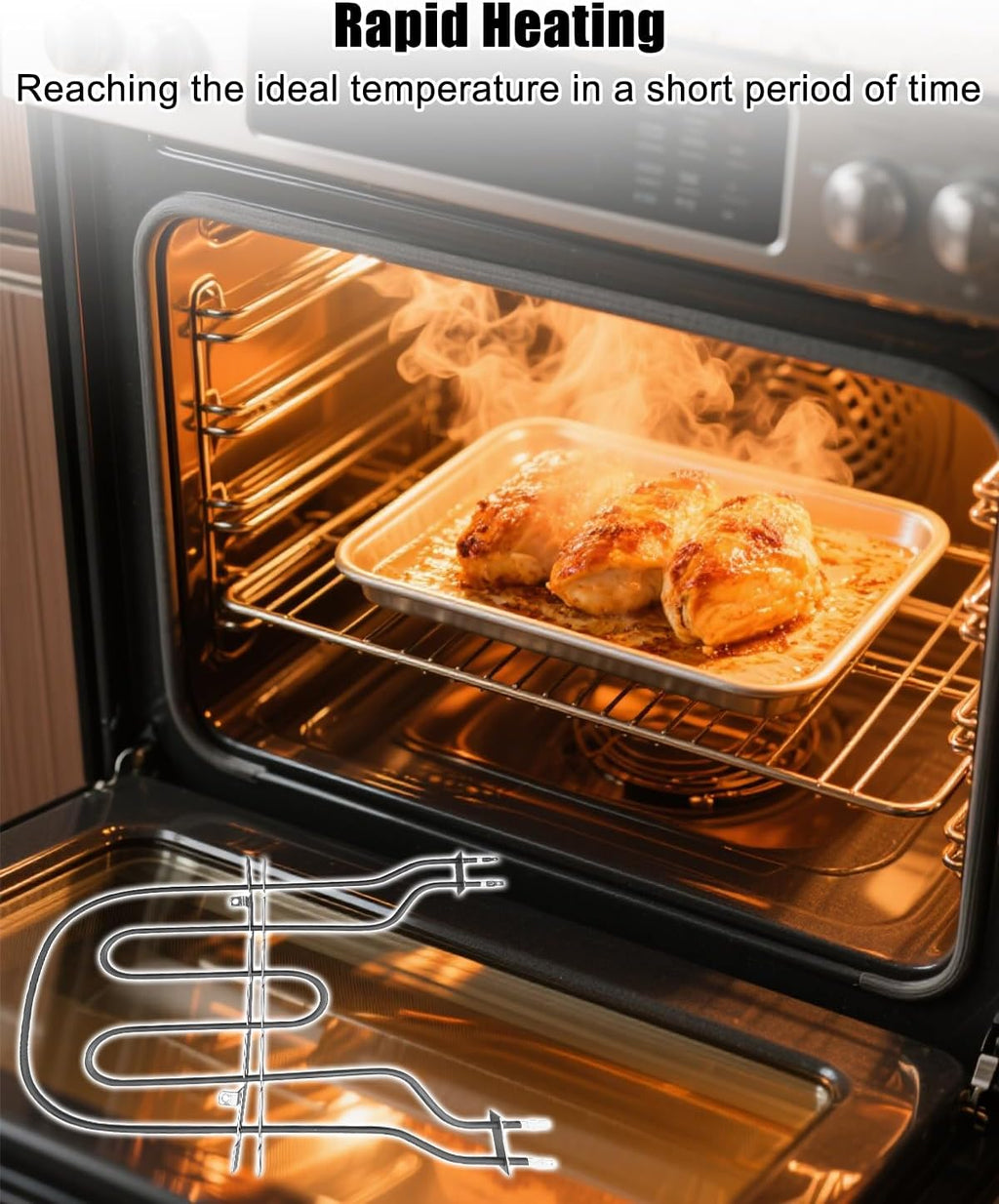 Oven Range Broil Element Fit for Whirlpool KitchenAid Ranges Ovens