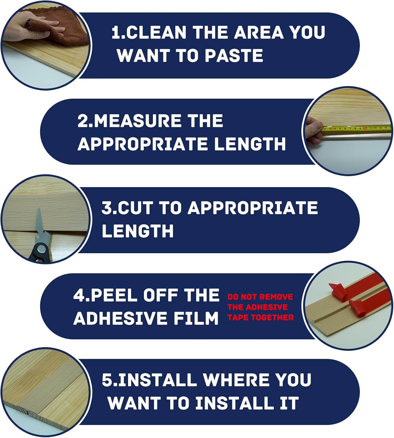 Self Adhesive Floor Transition Strip T Molding 10 ft x 1.97" (L x W) for Wood Tile Doorways Easy Install Gap Cover