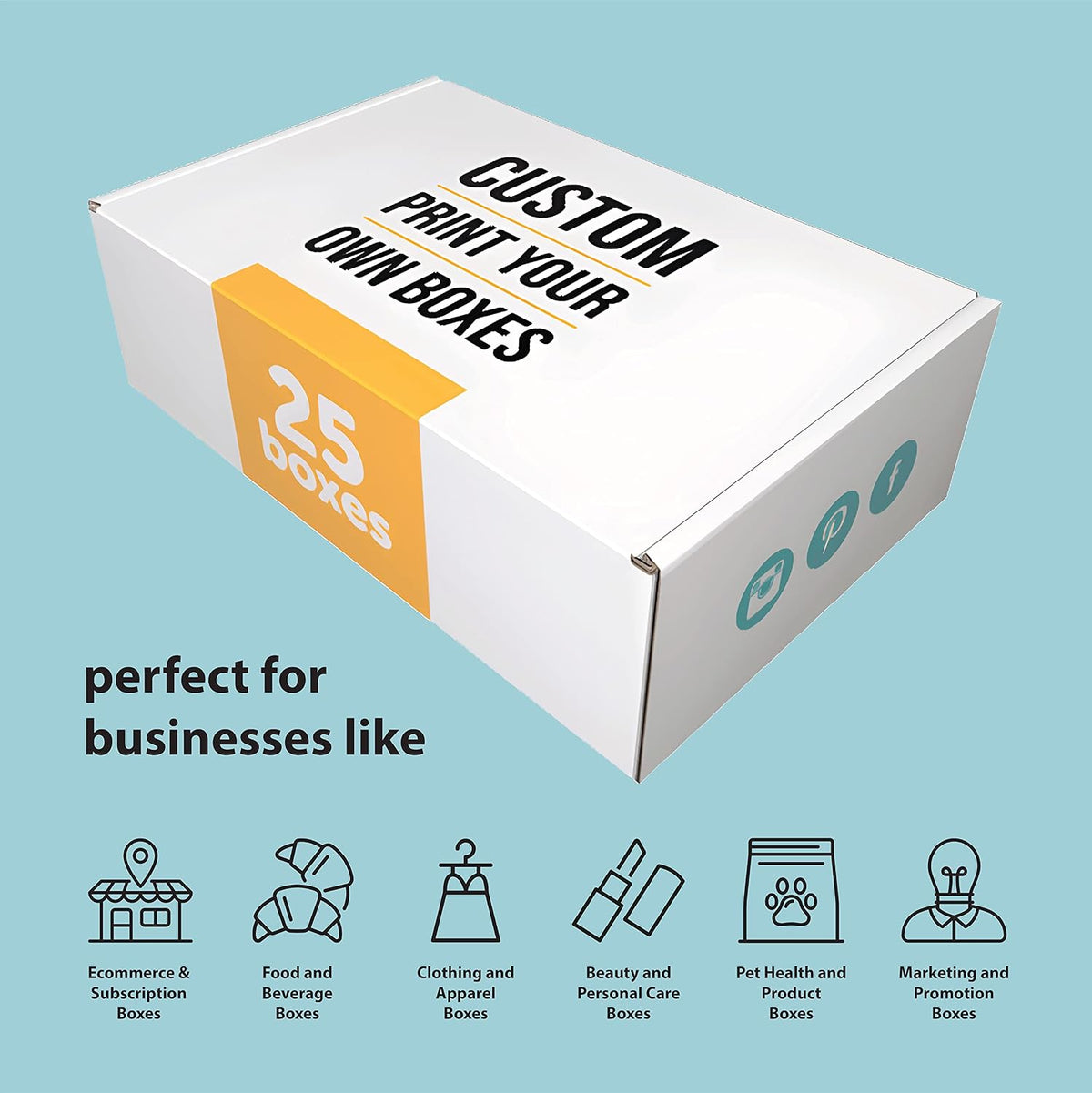Make Your Own 10 x 8 x 4" Custom Boxes, Printed on the Outside (Mailers & Shipping Boxes). Great for Subscriptions