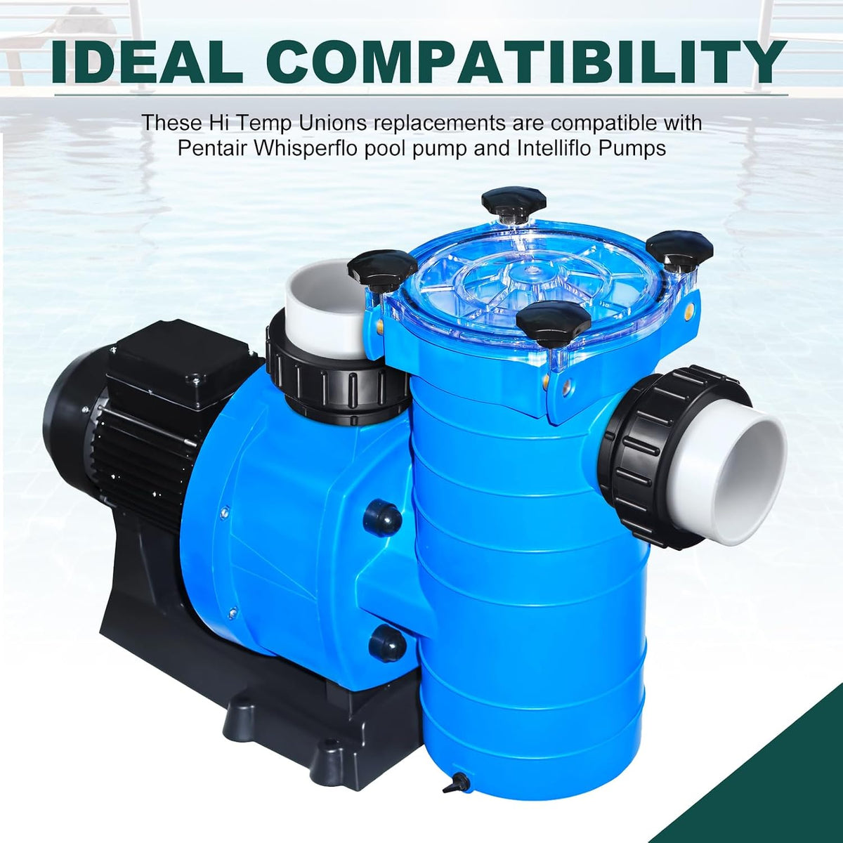 Briwooody 4 Pcs Hi Temp Unions,2" MIP x 2" PVC Pool Pump Union