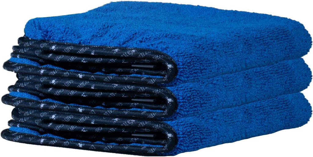 Professional Grade Premium Microfiber Towels for Cars, Blue, 16" x 16", Ultra-Soft and Scratch-Free Car Detailing