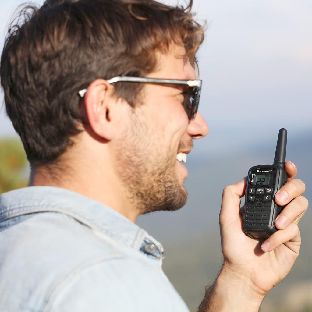 T10 X-Talker FRS Walkie Talkie, Black, 2 Pack | License Free, Up to 20 Mile Radius, 22 Channels, 38 Privacy Codes