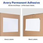 Printable Shipping Labels, 5.5" x 8.5" Customizable Stickers, White, 200 Blank Mailing Labels, Great for Mailing
