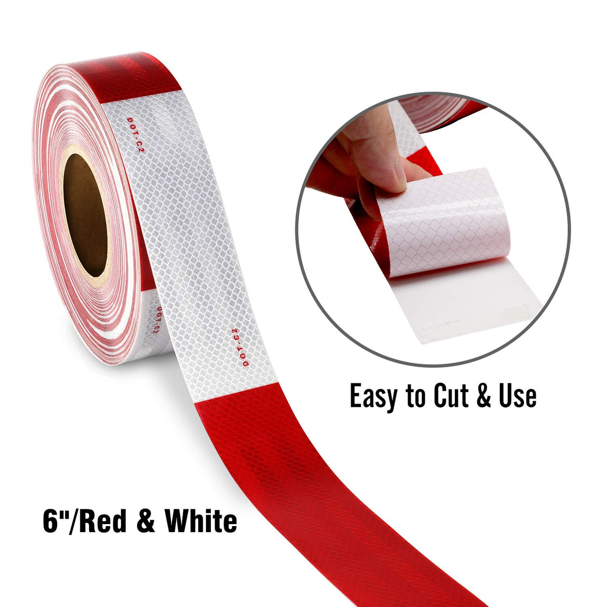 DOT-C2 Reflective Tape for Trailers & Signs, 2 Inch x 200 Feet