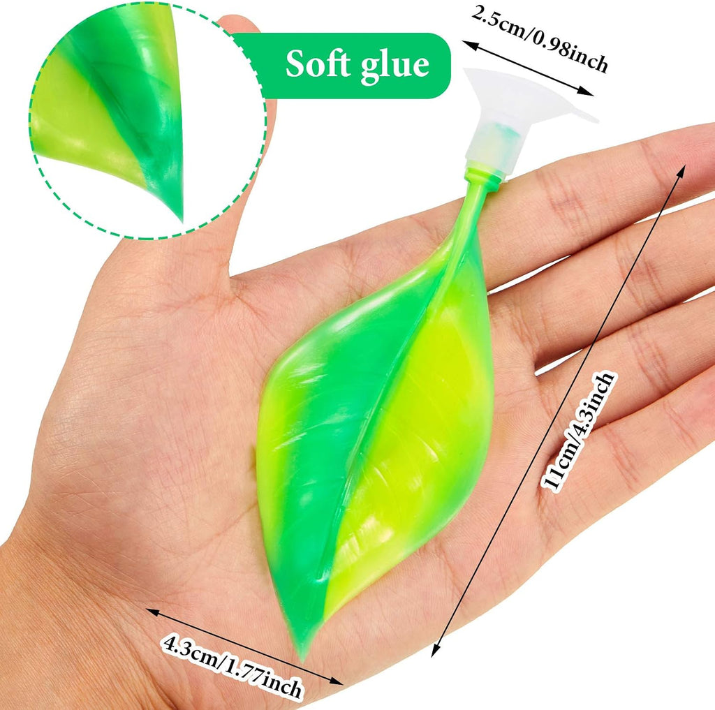 2 Pcs Green Silicone Betta Fish Bed Leaf Hammock Betta Fish Tank Accessories Decorations for Aquarium Ornaments