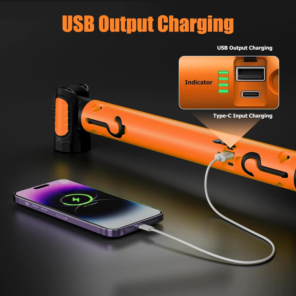 Mechanic Work Light, wokelux 3000LM LED Work Light, 5200mAh Rechargeable Magnetic Work Light, Underhood Cordless Work