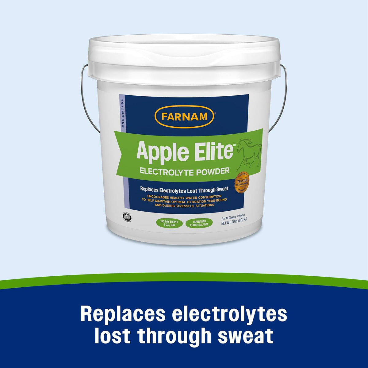 Apple Elite Horse Electrolytes Powder Supplement, 160 Day Supply