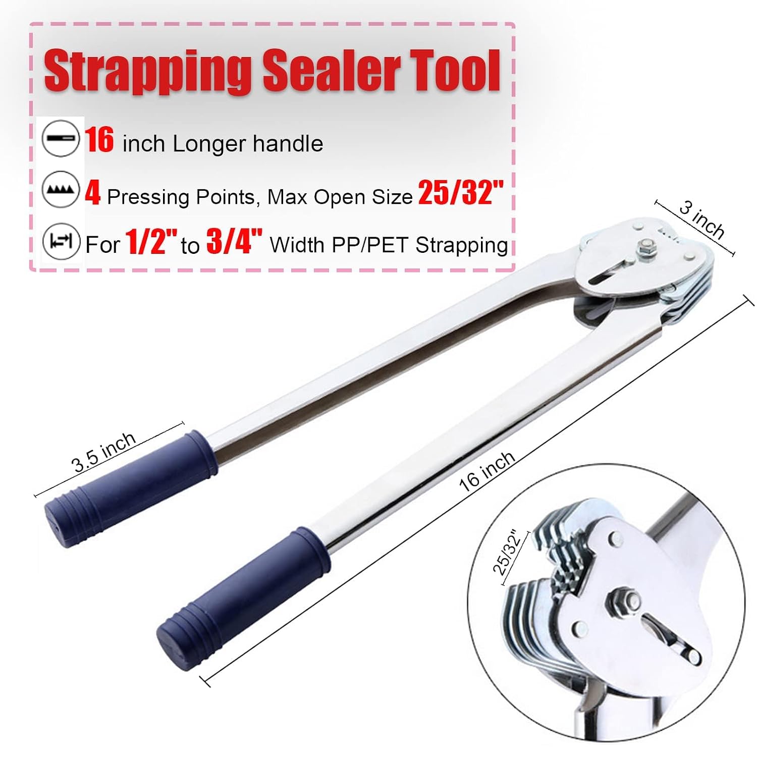Banding Strapping Kit, Packaging Strapping Banding Tool | Pallet Strapping Kit with Tensioner Tool Sealer, 4000"