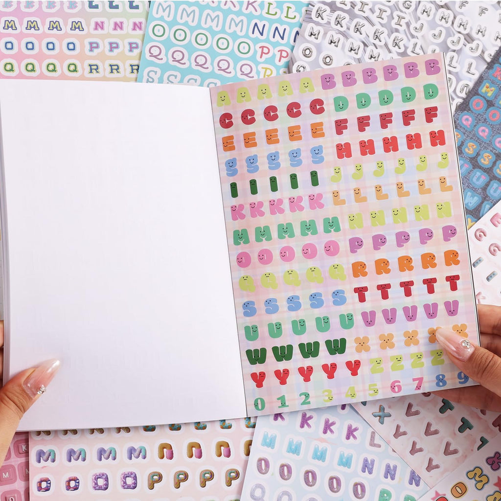 2000+ Pcs Alphabet Sticker for Journaling,Fun & Colorful Craft Letter Stickers for Junk Journal, Scrapbooking