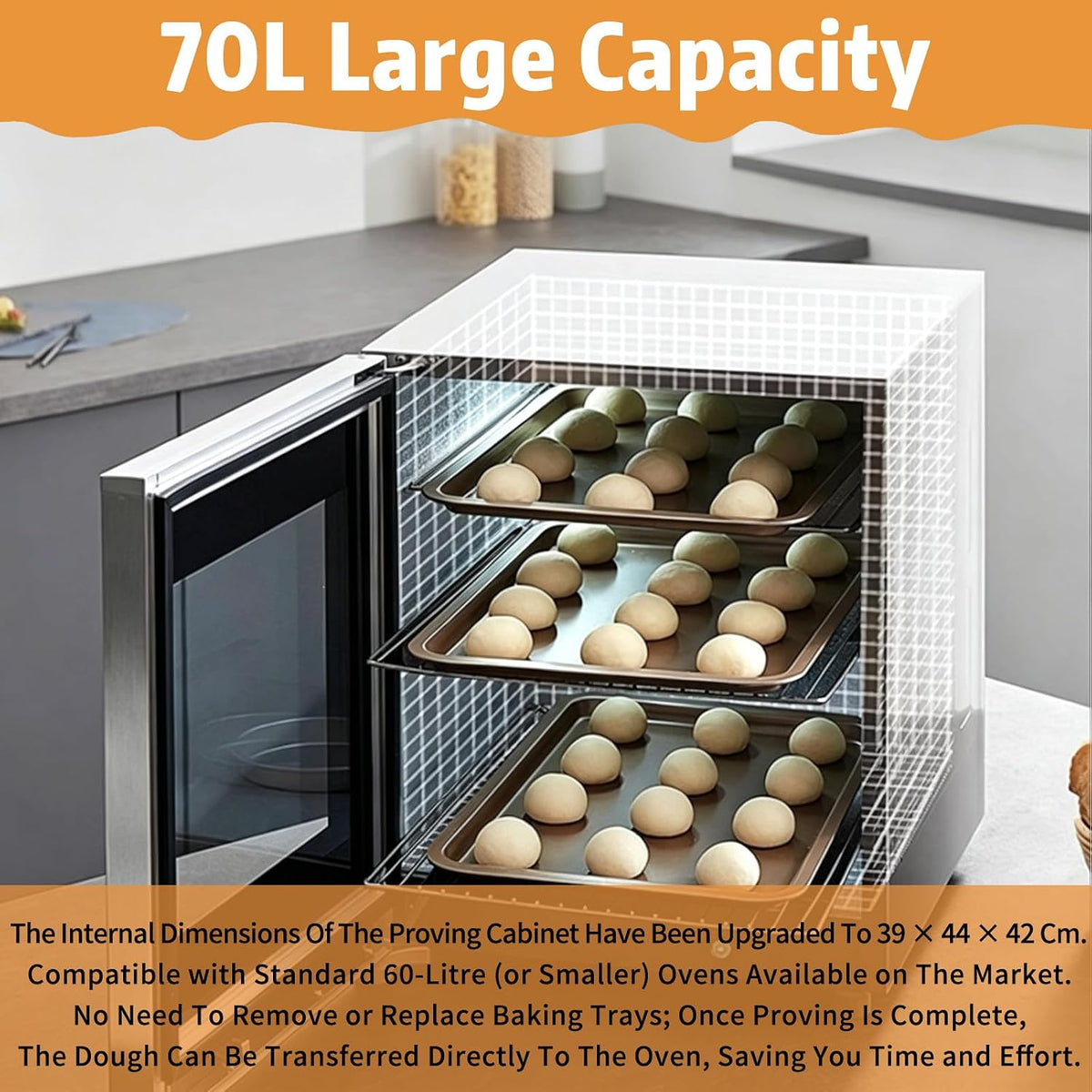 Commercial Baking Proofer Cabinet, 40/70L Proofing Box. 40L