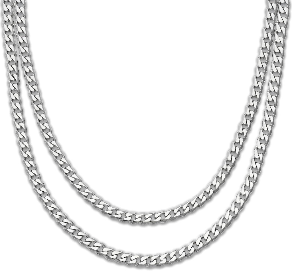 RIDGE 5mm Curb Chain for Men, Rugged and Durable Men’s Chain Necklace with Secure Clasp