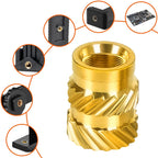 M4 Threaded Inserts, M4 x 8mm x 6mm Metric knurled Nuts, 100 PCS