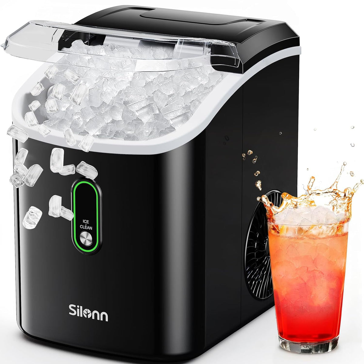 Nugget Ice Maker Countertop - 36lbs 24H Chewable Pellet Sonic Ice