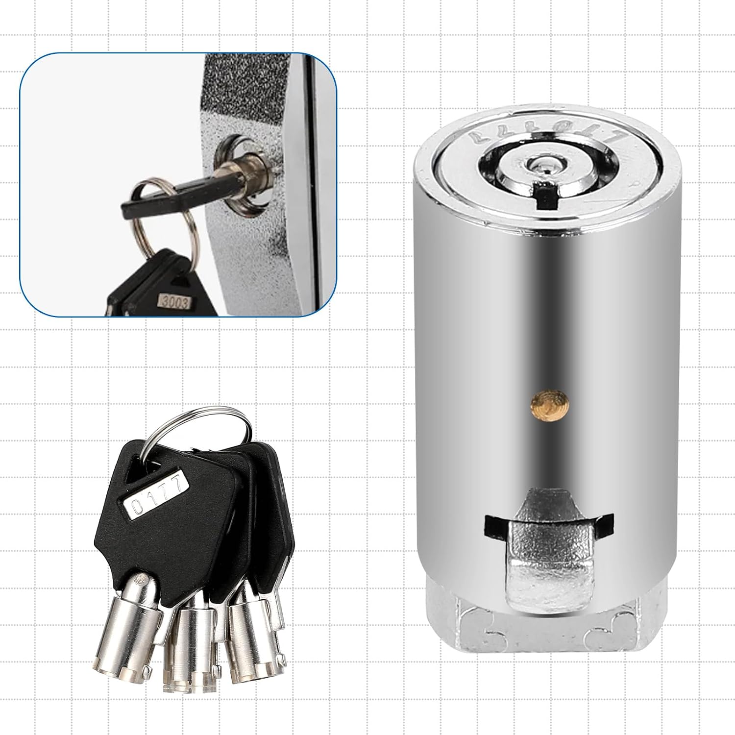 Tubular Lock Set Storage Cylinder Lock Vending Machine Keys