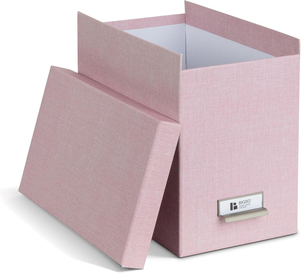 Bigso John Desktop File Box - Storage Solution and Document Organizer for Important Paperwork - Durable Hanging File