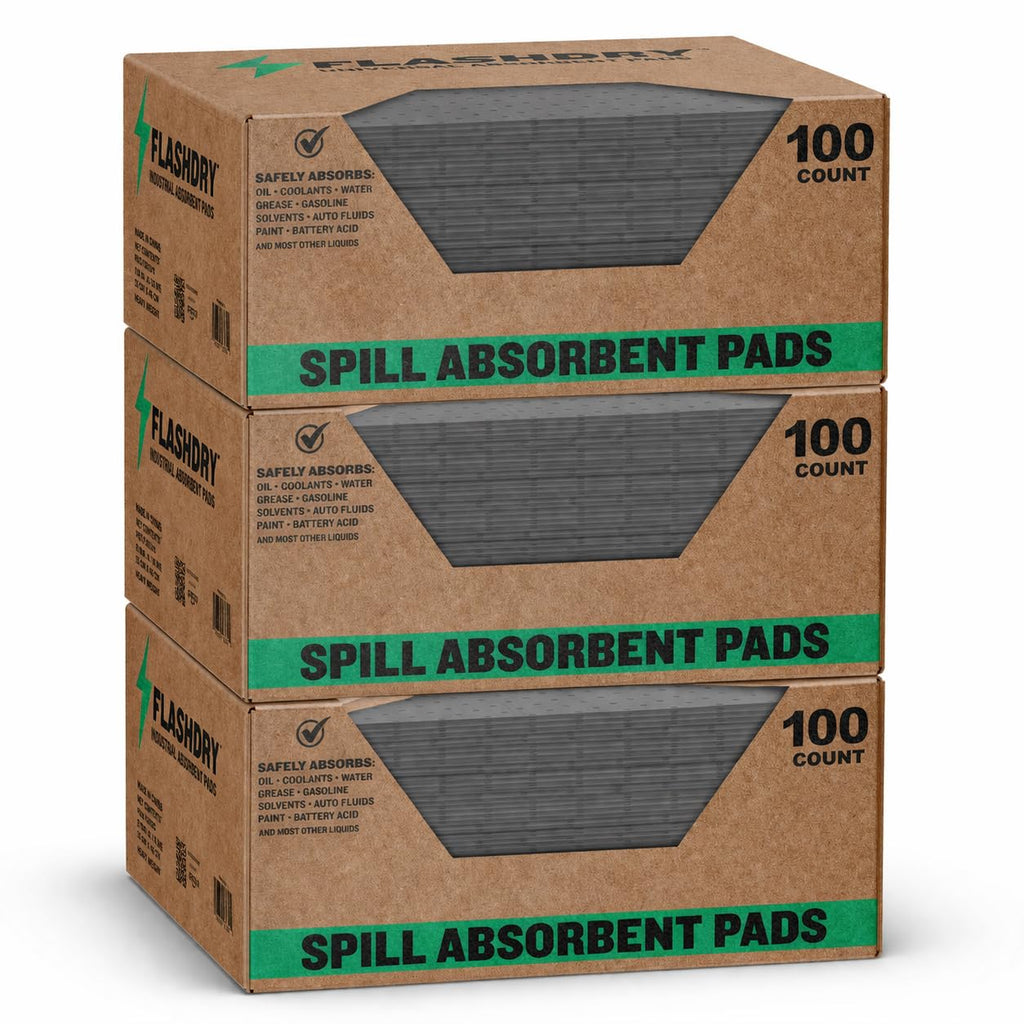 FLASHDRY Universal Spill Absorbent Pads, 17.5" x 13.5", 300-Count