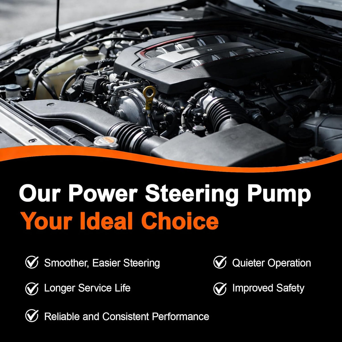 ALADICHE Power Steering Pump With Pulley Fit For 2007-2011 Jeep Wrangler