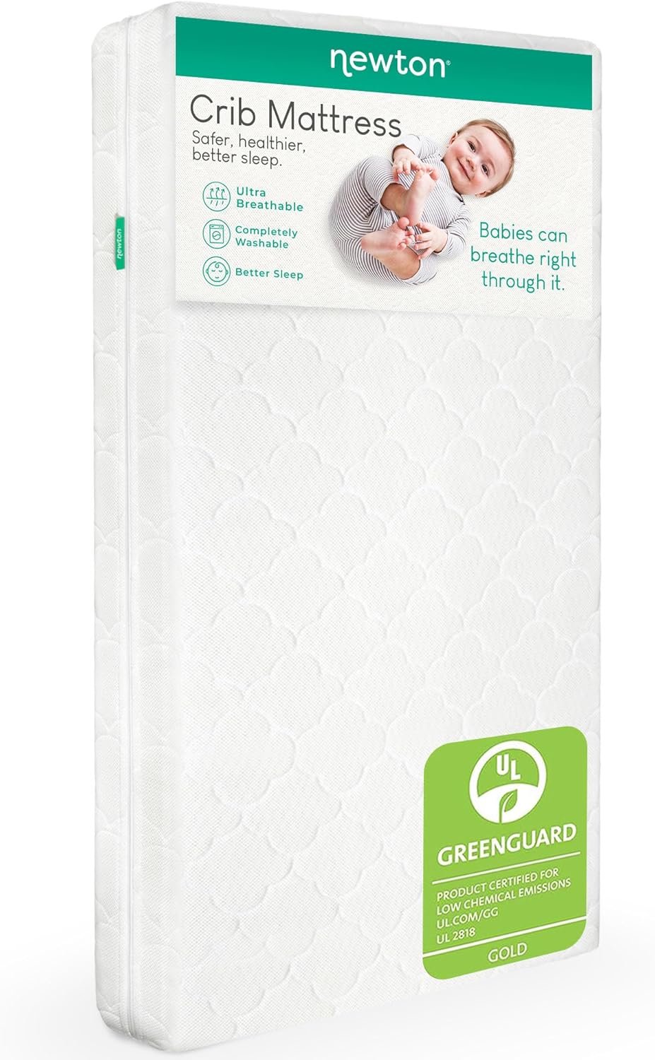 Crib Mattress and Toddler Bed - Ultra-Breathable Proven to Reduce Suffocation Risk, Washable Core & Cover