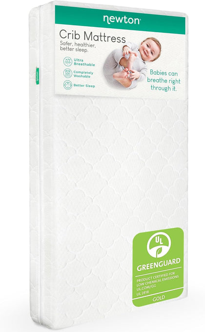 Crib Mattress and Toddler Bed - Ultra-Breathable Proven to Reduce Suffocation Risk, Washable Core & Cover