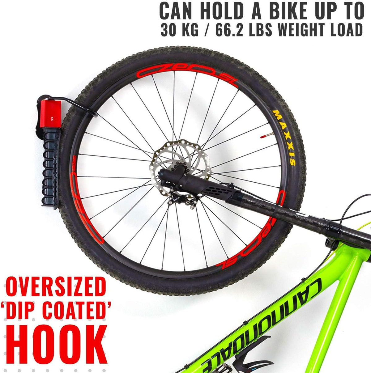 Swivel Bike Rack - 2 Pack Indoor Wall Mount for Bicycles in Home and Garage - Vertical Hanging Rack for Space-Saving