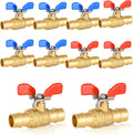 10Pack Seelink 3/4" PEX-A Expansion Ball Valve, Red&Blue(VALVE335-10)