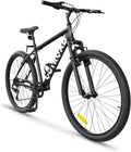 Hardtail Mountian Bike with 7 Speeds Drivetrain for Adult, 26 Inch Mens Womens MTB with Widened Carbon Steel Frame