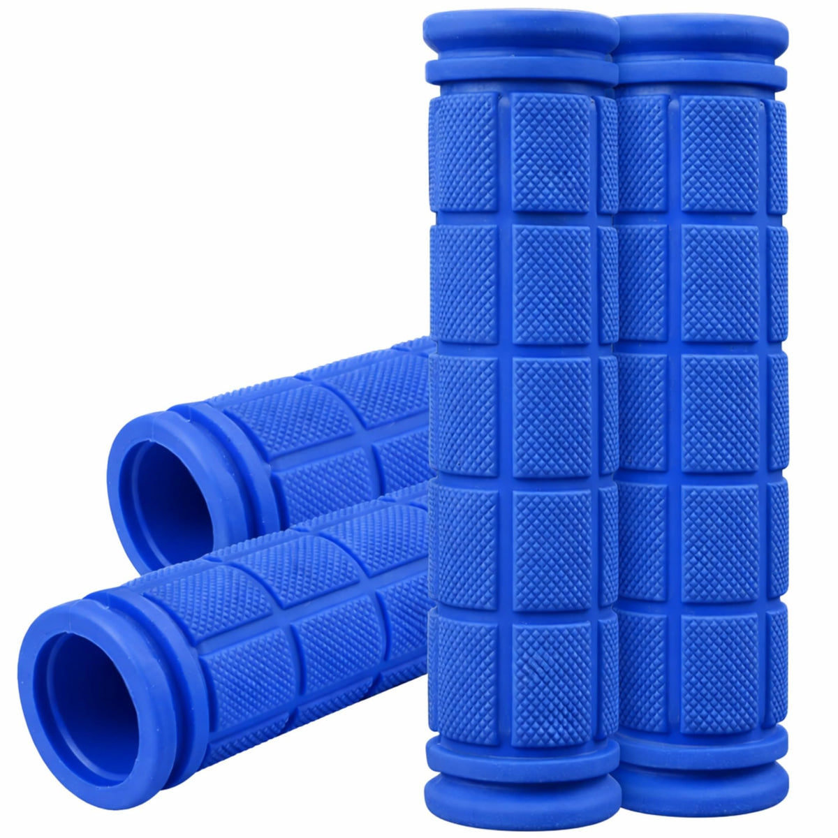 4 PCS Rubber Bike Handlebar Grips, Dark Blue