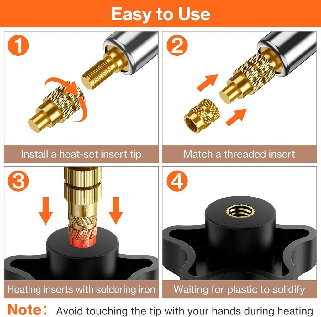 Preciva Threaded Inserts Screw Kit, M3 Heat Set Insert Tool for 3D Printing