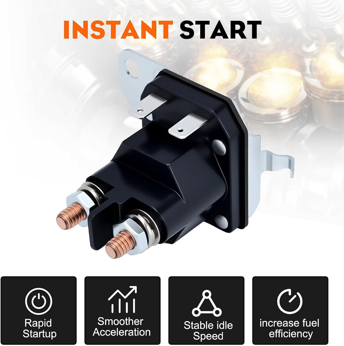 725-06153A Starter Solenoid 12V for Cub C-adet XT1 XT2 ZT1 ZT2 RZT | Fits Cub C-adet XT1-LT42 XT1-LT46 XT1-LT50